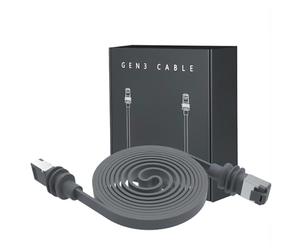 Elfcam - 25m Cat 6A Flat Ethernet Cable for Starlink Gen 3 & Mini - 10Gbps High-Speed RJ45 LAN Cable, IP68 Waterproof, Flexible 9.2x3.2mm Design for Indoor/Outdoor Wall or Conduit Installation