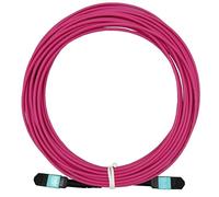 Elfcam® - 2m 12-Core OM4 MPO Fiber Cable, Type B, Purple, Female to Female, LSZH, High-Density Data Center, Compatible 40G/100G QSFP+ SR4
