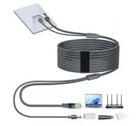 Elfcam - 3m 3-in-1 Cable for Starlink Mini - USB-C Power Supply + Starlink Mini Standard, RJ45 CAT6 Connector for Extended Network, 3 Metres