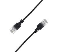 Elfcam® - 5m/16.4ft Ultra Slim Cat 6A Ethernet Cable 10Gbps 32AWG UTP OD2.8mm 500MHz, 10Gb Thin RJ45 Cat 6A Patch Cord for LAN, Router, Modem, Xbox, Laptop and Servers, Black, 5 Meters