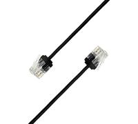 Elfcam® - 5m/16.4ft Ultra Slim Cat 6A Ethernet Cable 10Gbps 32AWG UTP OD2.8mm 500MHz, 10Gb Thin RJ45 Cat 6A Patch Cord for LAN, Router, Modem, Xbox, Laptop and Servers, Black, 5 Meters