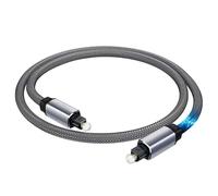 Elfcam®- 7,5m Toslink Digital Audio Optical Cable, Nylon Sheath, Lossless Sound Quality