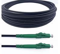 Elfcam® - Armored Fiber Optic Cable LC/APC to LC/APC Simple Singlemode OS2 9/125μm LSZH, Black (30m)