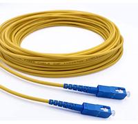 Elfcam® - Cable a Fibre Optique SC/UPC a SC/UPC Monomode Simplex OS2 9/125µm, Jaune (35M)