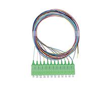 Elfcam® - Colour Coded Fibre Optic Pigtail 12 Fibers SC/APC Single-mode Sheathless