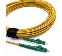 Elfcam - Fiber Optic Cable LC/APC to LC/APC OS2 Simplex Singlemode LSZH, Yellow (100m)