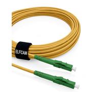 Elfcam - Fiber Optic Cable LC/APC to LC/APC OS2 Simplex Singlemode LSZH, Yellow (40m)