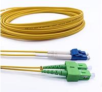 Elfcam Fiber Optic Cable LC/UPC to SC/APC Singlemode Duplex 9/125μm OS2, 15M