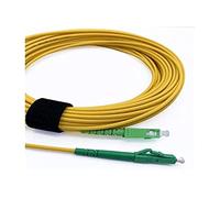 Elfcam - Fiber Optic Cable SC/APC to LC/APC OS2 Simplex Singlemode LSZH, Yellow (20m), white