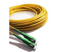 Elfcam Fiber Optic Cable SC/APC to SC/APC simplex singlemode 9/125, Compatible with FTTH cables (Fibre To The Home Cables), 100M