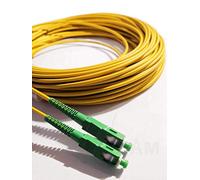 Elfcam Fiber Optic Cable SC/APC to SC/APC Simplex Singlemode 9/125μm, Compatible with FTTH cables (Fibre To The Home Cables), 70M