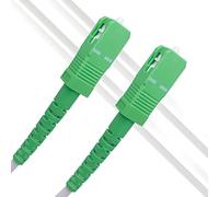 Elfcam Fiber Optic Cable SC/APC to SC/APC Simplex Singlemode OS2 9/125μm LSZH, White (10m)