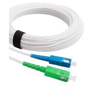 Elfcam® - Fibre Optic Cable/Extension (box) - Simplex Single-mode SC-APC to SC-UPC - Reinforced shielding and connector - Very re loss - White, 40 m