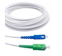 Elfcam® - Fibre Optic Cable/Extension Cord (Freebox) - Simplex Single-Mode SCA to SC/UPC Patch Cord - Reinforced Shielding and Connector - Very Reliable Loss - White, 2M