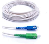 Elfcam® - Fibre Optic Cable/Extension Cord (Freebox) - Simplex Single-Mode SCA to SC/UPC Patch Cord - Reinforced Shielding and Connector - Very Reliable Loss - White, 50M