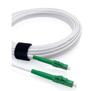 Elfcam® - Fibre Optic Cable LC/APC to LC/APC Single Mode Simplex 9/125μm LSZH White Optical Cable 10 m