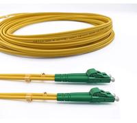 Elfcam® Fibre Optic Cable (Optical Belt) LC/APC to LC/APC OS2 Monomode Duplex 9/125um LSZH, 0.5 m