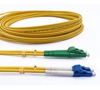 Elfcam® - LC/APC to LC/UPC Duplex Single-mode Fibre Optic Cable, 9/125μm OS2 LSZH (7M)