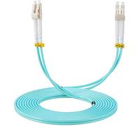 Elfcam® - LC/UPC to LC/UPC Fibre Optic Cable, OM3 Multimode Duplex Fibre Optic Cable 50/125um LSZH, 0.5M