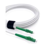 Elfcam® - LCA to LCA Simplex Single-Mode Fibre Optic Cable, 9/125μm LSZH White Optical Patch Cord (25M)