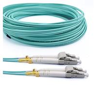 Elfcam® - OM3 LC/UPC to LC/UPC Multimode Duplex 50/125um LSZH Fibre Optic Cable (100M, Pack of 1)