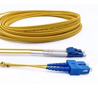 Elfcam®- OS2 Duplex SC/UPC to LC/UPC Single Mode Fibre Optic Cable(Optical Starter) (0.5M)