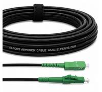 Elfcam® - SC/APC to LC/APC OS2 Simplex Single-mode LSZH Fibre Optic Cable, Black (30M)