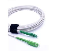 Elfcam® - SCA to LCA Simplex Single-Mode Fibre Optic Cable 9/125μm OS2 LSZH White Optical Patch Cord (0.5M)