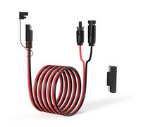 ELFCULB 10AWG 20FT SAE to Solar Extension Cable with SAE Polarity Reverse Adapter for Solar Panels, RV Battery Charger (6M)