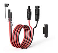 ELFCULB 10AWG 3.3FT SAE to Solar Extension Cable with SAE Polarity Reverse Adapter for Solar Panels, RV Battery Charger (1M)