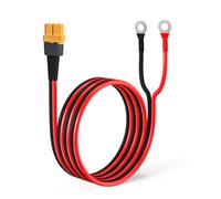 ELFCULB 10AWG 5FT O Ring Terminal to XT60 Female Cable, XT60 to Ring Terminal Cable, Compatible with LiFePO4, AGM, Deep-Cycle, and EV Lead-Acid Batteries with M8 Terminals (1.5M)