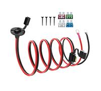 ELFCULB 10AWG 5FT SAE Power Socket Sidewall Port to Ring Terminal Extension Cable with 10A 15A 20A 25A 30A Fuses for Solar Generator, Battery Charger (1.5M)