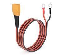 ELFCULB 10AWG 6FT XT90 Male to O Ring Terminal Cable, Ring Terminal to XT90 Cable, Compatible with LiFePO4, AGM, Deep-Cycle, and EV Lead-Acid Batteries with M8 Terminals (1.8M)