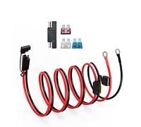 ELFCULB 12AWG 3.3FT SAE to Ring Terminal Extension Cable with 10A 15A 20A 25A Fuses for Solar Generator, Solar Panel, Battery Charger (1M)