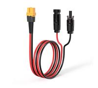ELFCULB 12AWG 6FT Solar to XT60 Charging Cable Solar Connector to XT60 Female Adapter Cable for Solar Panel to Portable Power Station (1.8M)