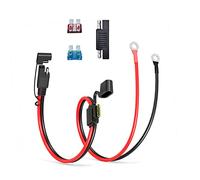 ELFCULB 14AWG 2FT SAE to Ring Terminal Extension Cable with 10A 15A 20A Fuses for Solar Generator, Solar Panel, Battery Charger (0.6M)