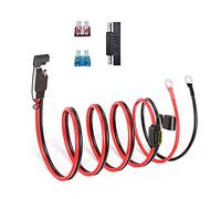 ELFCULB 14AWG 3.3FT SAE to Ring Terminal Extension Cable with 10A 15A 20A Fuses for Solar Generator, Solar Panel, Battery Charger (1M)