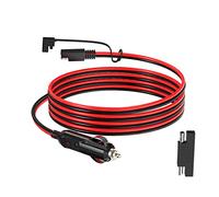 ELFCULB 14AWG 5FT SAE to Car Cigarette Lighter Plug Extension Cable with Polarity Reverse Adapter (1.5M)