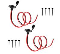 ELFCULB 2Pack 10AWG 2FT SAE Connector Power SAE Socket Sidewall Port to Empty Line, with 1 Reverse Adapter Quick Disconnect Weatherproof, for Solar Panel, Motorcycle, Car