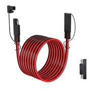 ELFCULB SAE Extension Cable 10AWG 20FT with Dust Cap for RV Motorcycle