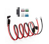 ELFCULB SAE to Ring Terminal Cable 10AWG 10FT with Fuse for Solar Panel