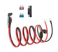 ELFCULB SAE to Ring Terminal Cable 14AWG 10FT with Fuse for Solar Panel