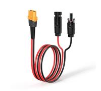 ELFCULB Solar to XT60 Cable,12AWG XT60 Solar Cable,XT60 Female Connector to Solar Connector Extension Cable for Portable Power Station Solar Panel(1.8M)