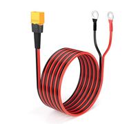 ELFCULB XT60 to O Ring Terminal Cable, 10AWG XT60 Male to O Ring Connector Cable with Tinned Pure Wire for RC Battery Solar Portable Power Power Station and Solar Panel(10FT)