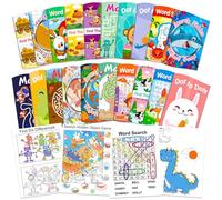 Elfew 20 Pack Small Activity Books for Kids Ages 3-5,8-12, Puzzles Books for Kids Party Favour, Children Party Bag Fillers, Activity Book for Easter Basket Stuffer, Class Prizes, Birthday Return Gifts