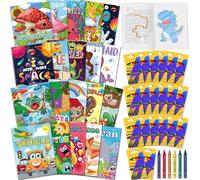 Elfew 20 Set Small Colouring Books with Crayons for Kids 2-4, Party Favours