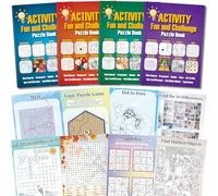 Elfew 4 Pack Adult Activity Book, Puzzle Books for Adults, 150+ Brain Games & Puzzles, Memory Game, Dementia Activities for Seniors, Includes Word Search and More Variety Puzzles