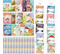 Elfew Activity Books Party Favours for Kids 3-5,4-12, 20 Pack Small Activity Books with 20 Colored Pencils and Gift Bags for Children, Kids Puzzles Books for Birthday Gift, Toddlers Party Supplies
