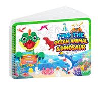 Elfew Find the Dinosaur and Ocean Animal Stickers Book for Children 2-4