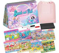 Elfew Search and Find Activity Book for Girls 3-5, Reusable Activity Books